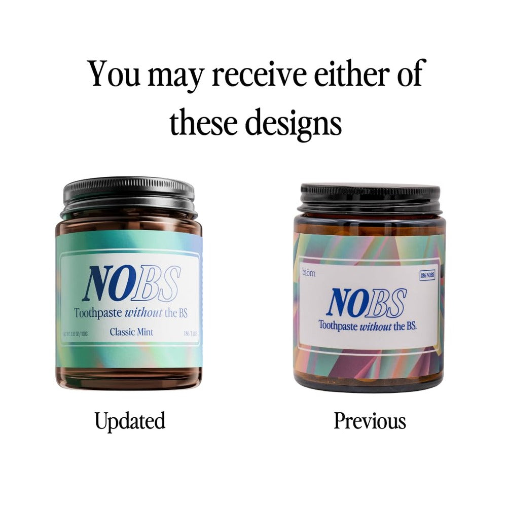 NOBS (No Bad Stuff) Toothpaste Tablets - Nano Hydroxyapatite, Fluoride & Plastic Free, Eco & Travel Friendly - Remineralize with NHA (3 Month)