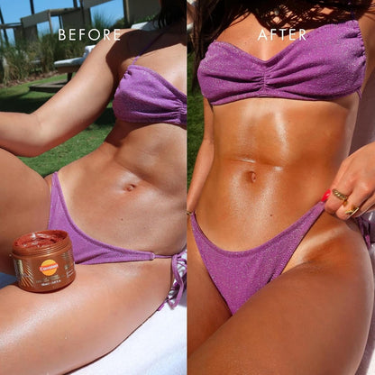 Carroten Intensive Tanning Gel | Browning Tan Accelerator | Non-Greasy, Water-Resistant with Carrot and Coconut Oil | Vitamin A &amp; E For Moisture &amp; Hydration | Made in Greece | 5 oz + Spatula