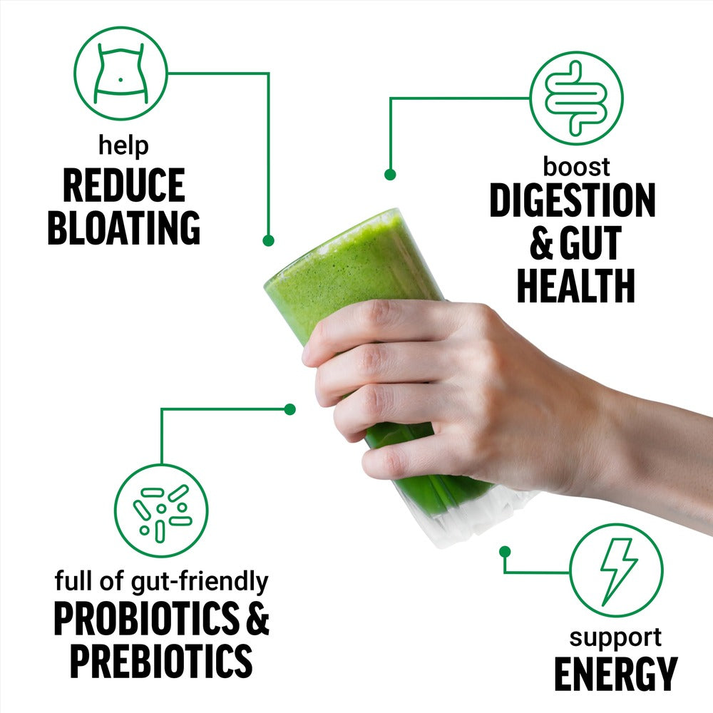 Force Factor Smarter Greens Daily Wellness Powder, Greens Superfood Powder to Support Gut Health, Bloating & Digestion, with 40+ Superfoods, 125 Million CFUs of Probiotics, Citrus Flavor, 30 Servings