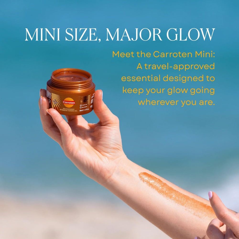Carroten Intensive Tanning Gel | Browning Tan Accelerator | Non-Greasy, Water-Resistant with Carrot and Coconut Oil | Vitamin A &amp; E For Moisture &amp; Hydration | Made in Greece | 5 oz + Spatula
