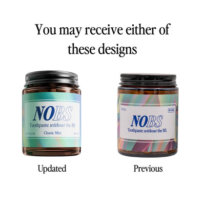 NOBS (No Bad Stuff) Toothpaste Tablets - Nano Hydroxyapatite, Fluoride & Plastic Free, Eco & Travel Friendly - Remineralize with NHA (3 Month)