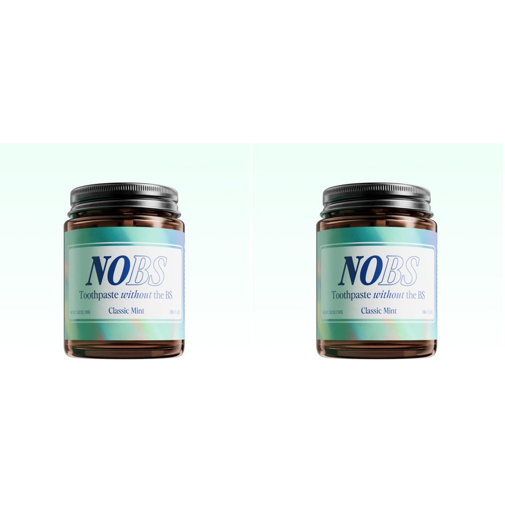 NOBS (No Bad Stuff) Toothpaste Tablets - Nano Hydroxyapatite, Fluoride & Plastic Free, Eco & Travel Friendly - Remineralize with NHA (3 Month)